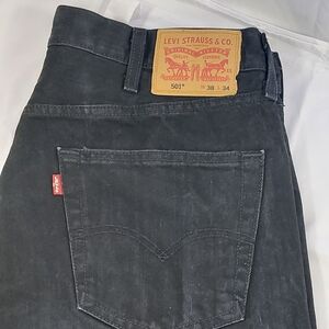 Levi's 501 Men's Black Straight Jeans